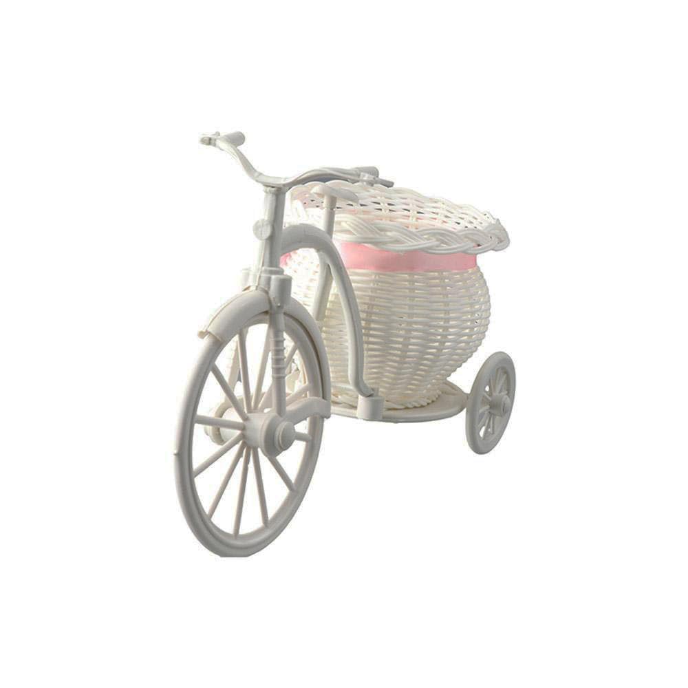 Kopida Bicycle Artificial Flower Decor Plant Stand Nostalgic Bicycle Planter Flower Stand Garden Decor for Home Wedding Decoration, Desktop Decoration, 10*7in