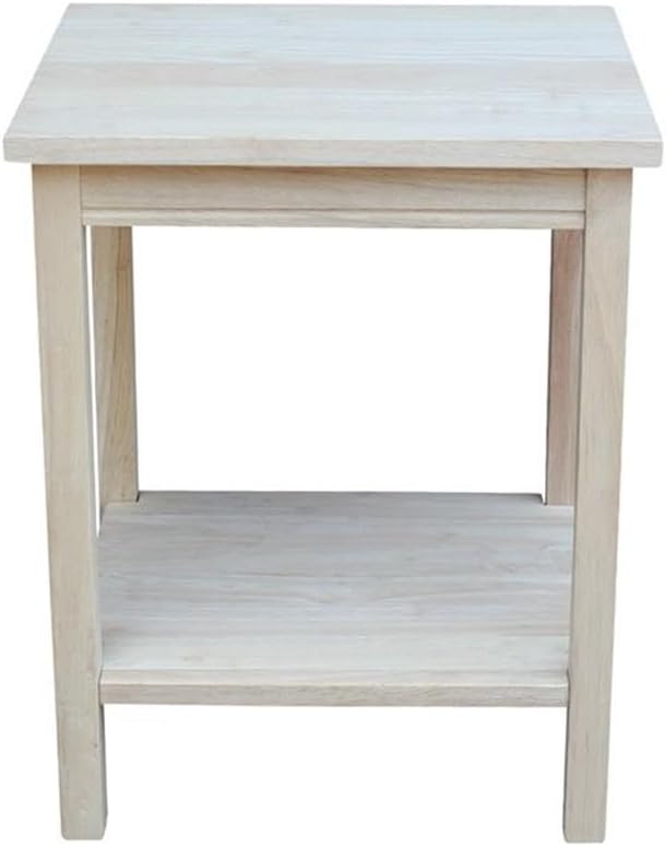 International Concepts Portman Accent Table 16"W × 14"D × 20"H, Solid Parawood