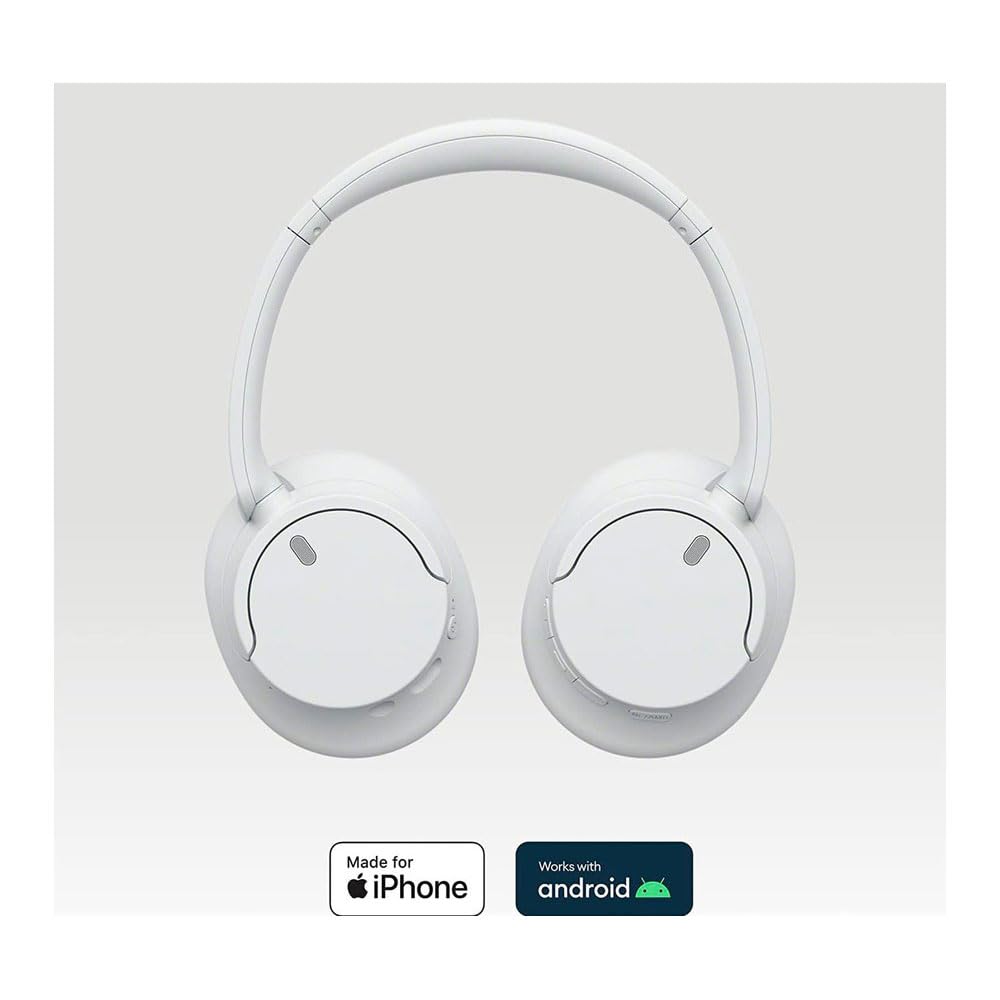 Sony WH-CH720NW Noise Canceling Wireless Bluetooth Headphones - Built-in Microphone - up to 35 Hours Battery Life and Quick Charge - Matte White