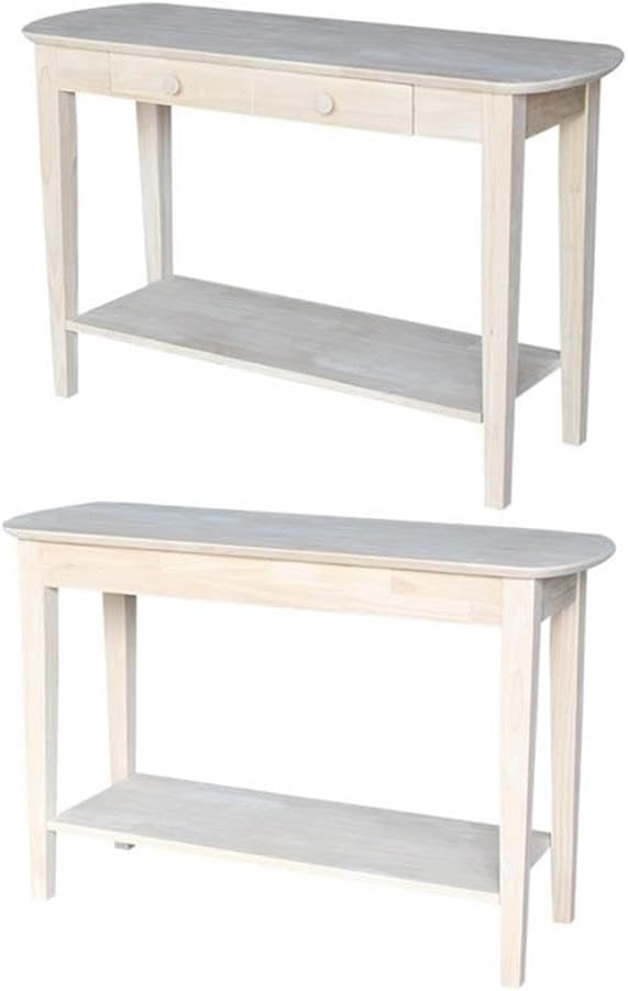 International Concepts Phillips Oval Sofa Table, Unfinished