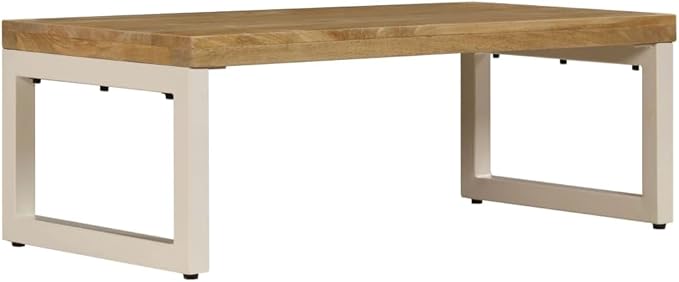 Solid Mango Wood Coffee Table 39.4"x19.7"x13.8" Rectangular Accent Table