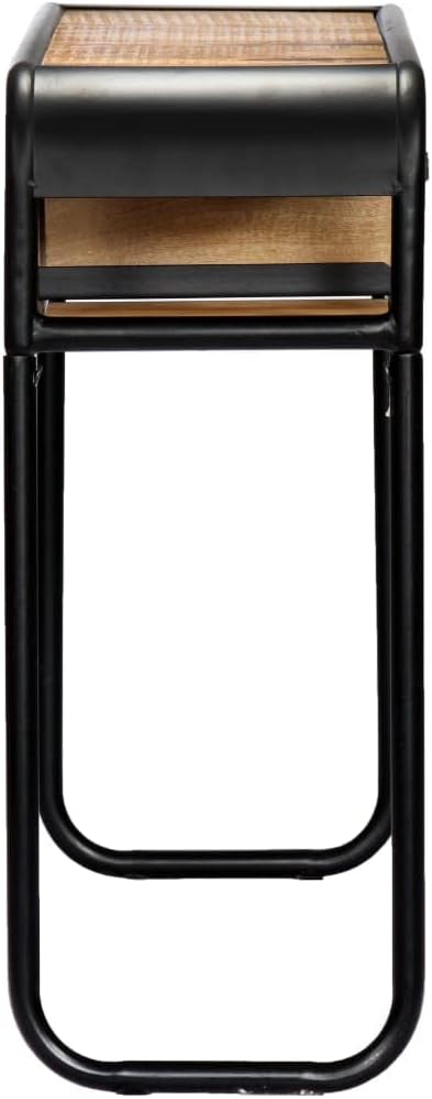 Console Table with 1 Drawer and 2 Compartments, 46.5"x11.8"x29.5" Solid Mango