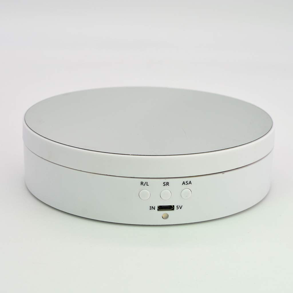 Pjeghbvop 360 Degree Motorized Rotating Display Stand Automatic Platform Adjustable Electric Display Turntable Cake Turntable