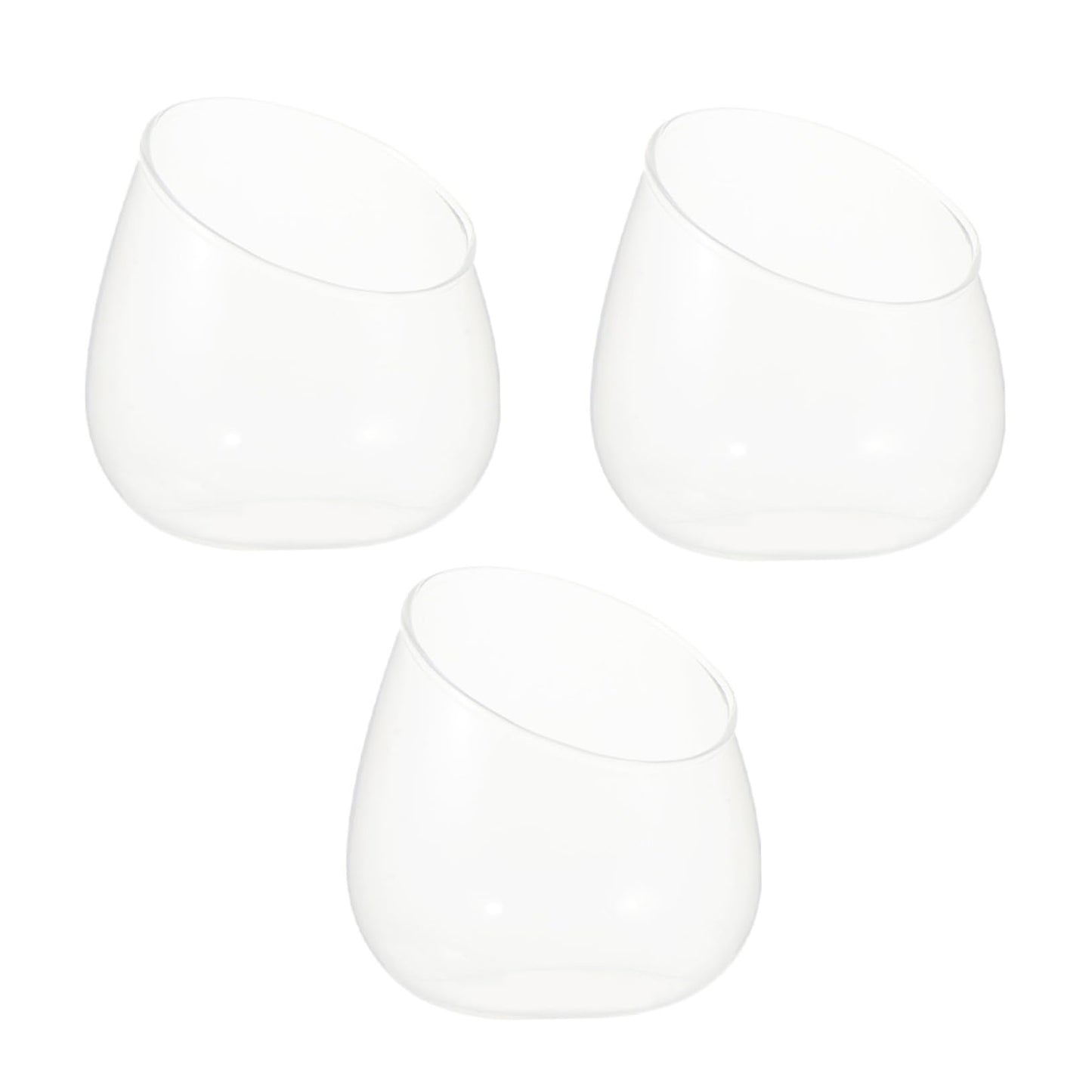 Cabilock 3pcs Glass Terrarium Container for Succulent Plants Stylish Desktop Decor Landscape Bottle for Home and Office Centerpiece