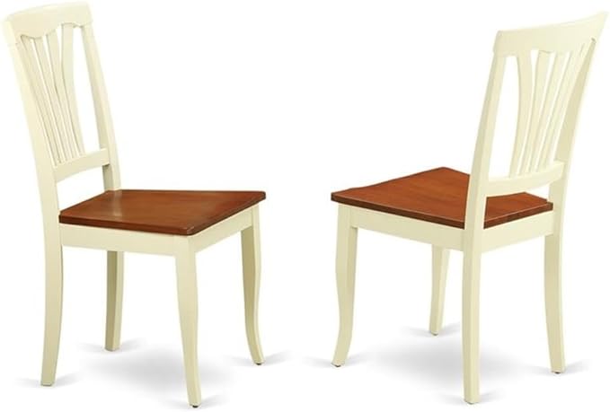 East West Furniture AVC-WHI-W Avon Kitchen Dining Chairs