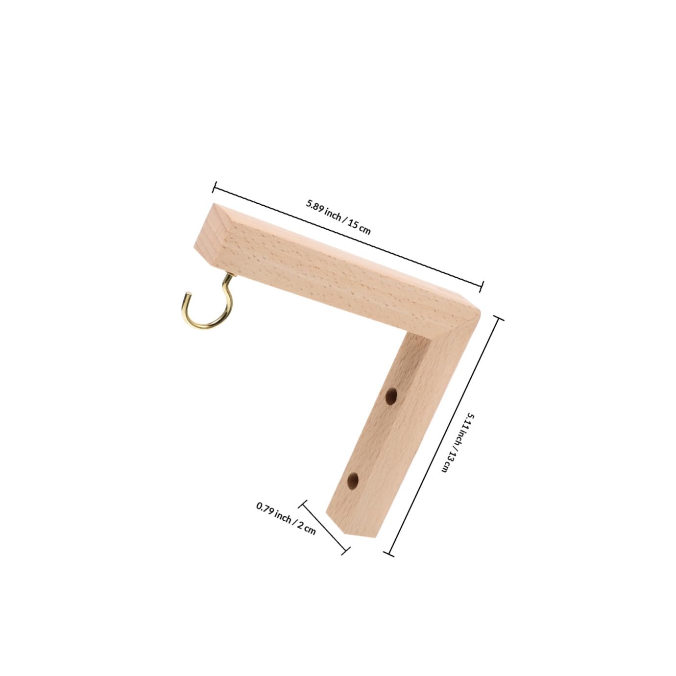 Abaodam 2pcs Wooden Wall Hooks for Hanging Plant Brackets Outdoor Garden Hanger for Bird Feeders Wind Chimes and Lanterns Patio Décor
