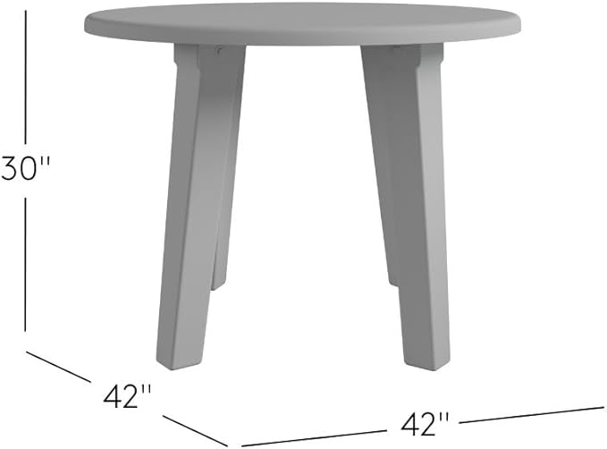 Jofran Reclamation 42" Rustic Reclaimed Solid Wood Round Dining Table