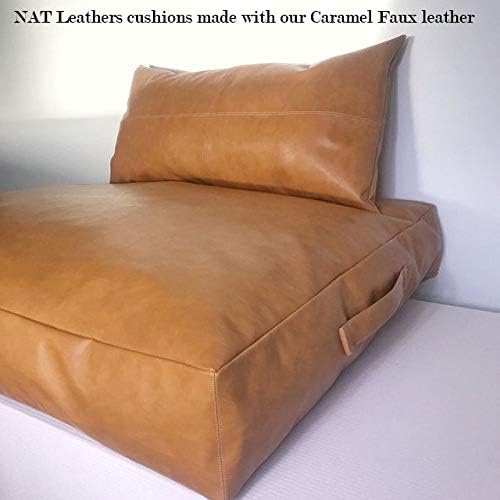 NAT Leathers | Caramel Light Tan Nude Beige Soft Faux Vegan Leather PU {Peta
