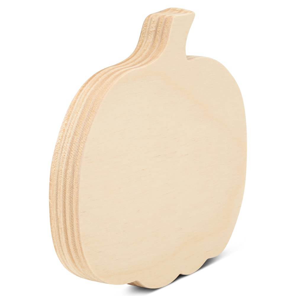 Chunky Pumpkin Ornament 4 x 4-3/4-inch, Pack of 10 Small Pumpkins for Crafts, Tiered Tray, & Halloween Fall Decor, by Woodpeckers