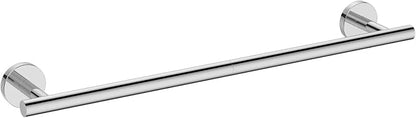USHOWER Polished Chrome Towel Bar, 24-Inch Towel Racks for Bathroom Wall-Mounted, SUS304 Stainless Steel Towel Rod (Total Length 26-Inch)