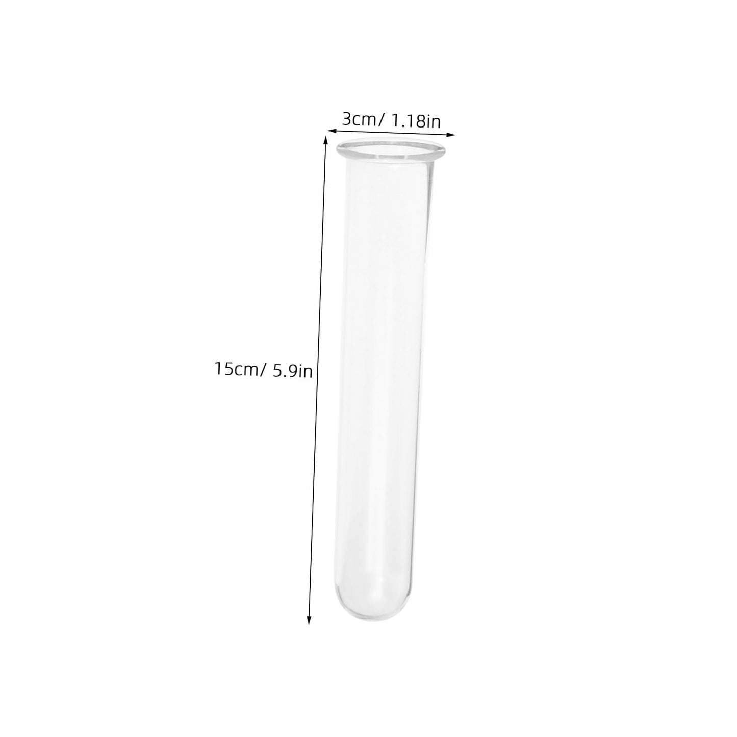 WESIEVYA 5pcs Glass Hydroponic Test Tube Vases 2.5x3x15cm Glass Propagation Tubes for Small Terrarium Plants Office Home Flower Display