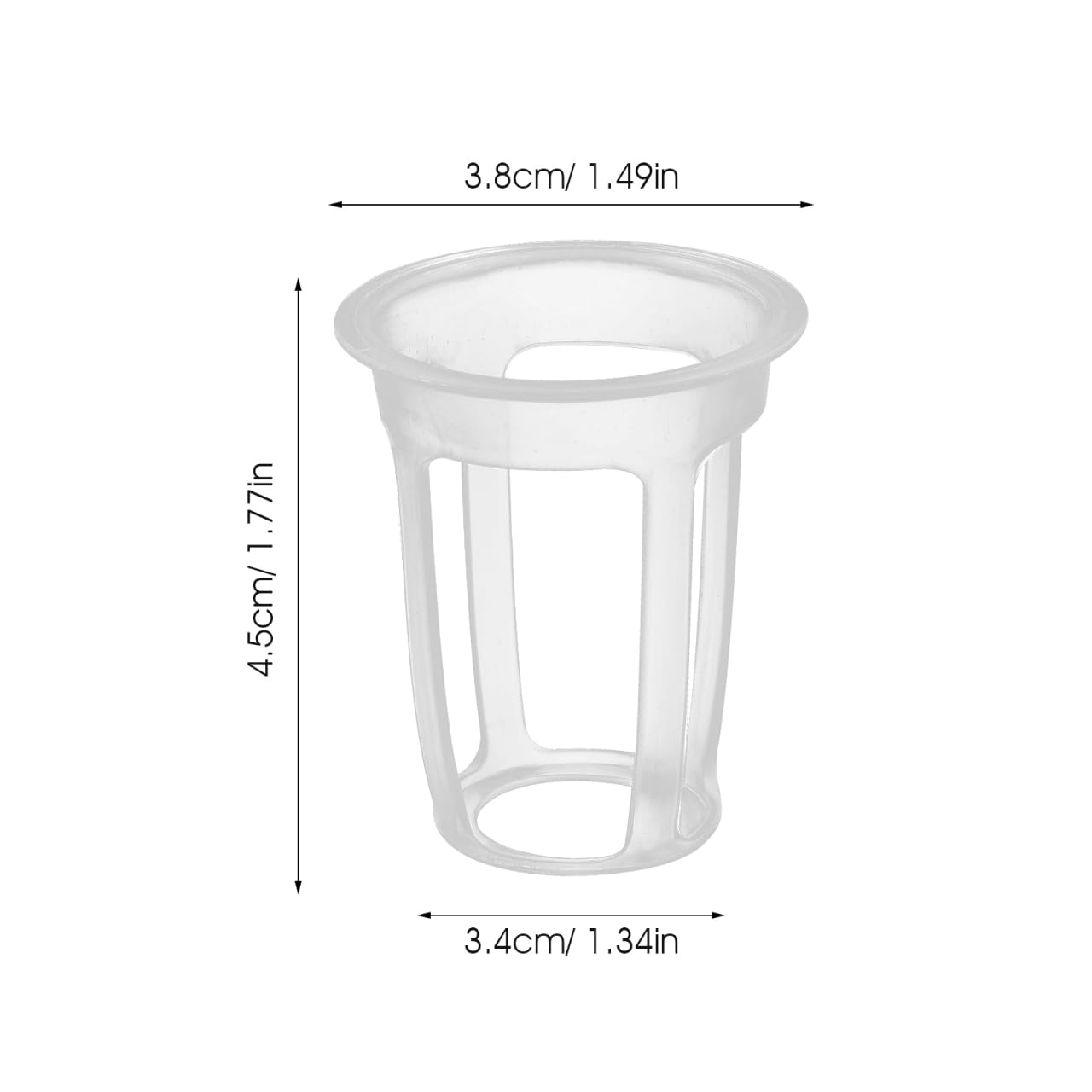 IWOWHERO 100 Pcs 1.77 Inch Slotted Net Pots Reusable Planting Cups for Hydroponic Grow Systems Small Mesh Nursery Baskets for Seedling Cultivation Home Gardening Vegetables Flowers