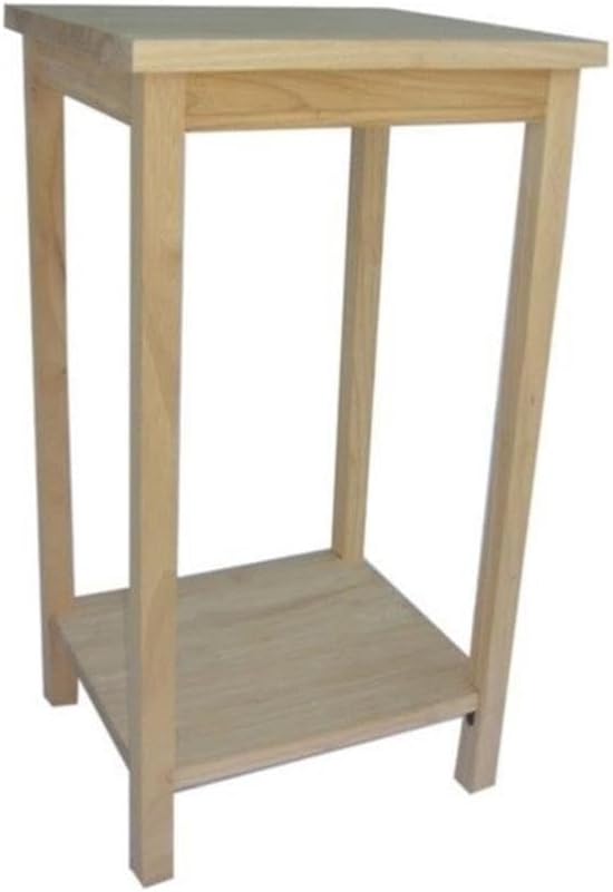 IC International Concepts, Portman Accent Table, Solid Real Wood, Sturdy