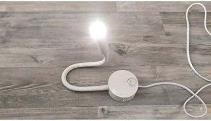 White Reading Lamps LED Wall Mounted Study Reading Light for Bed Headboard Gooseneck US Plug Corded-Electric Sconce Lamp Spot LED AC85-265V (6000K White)