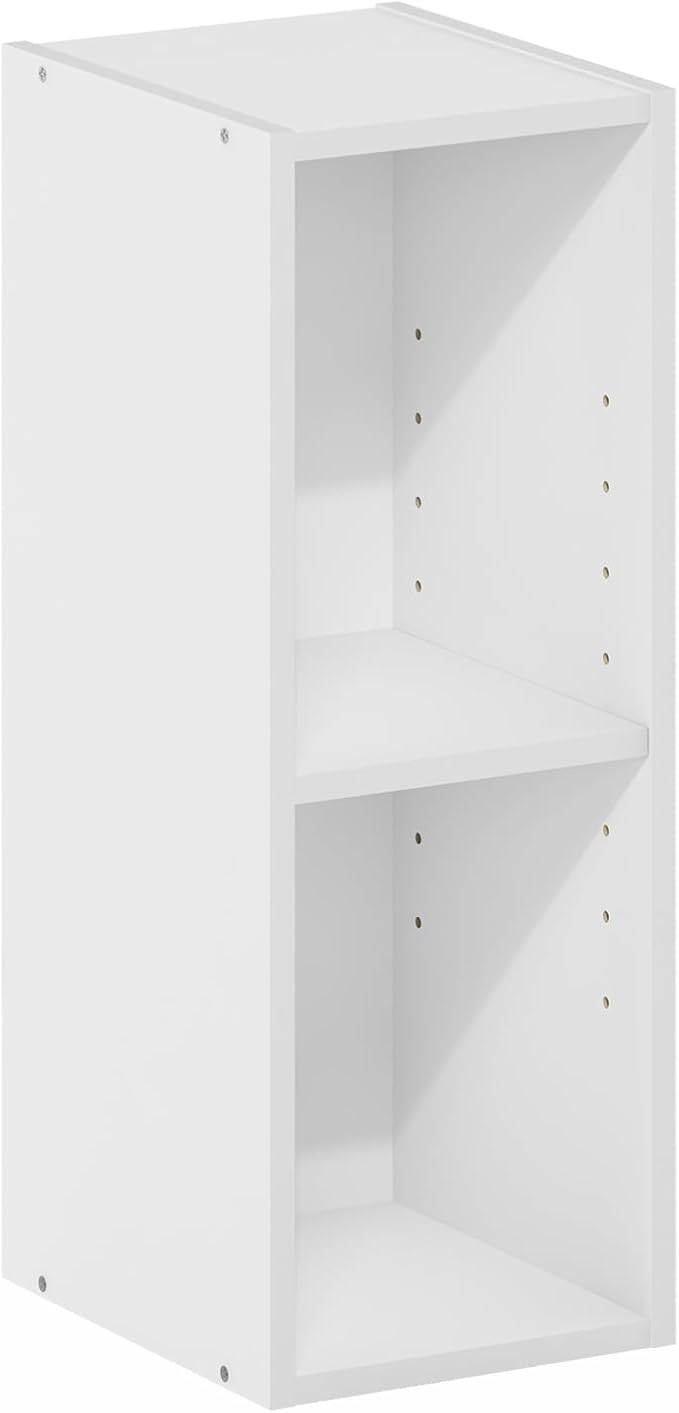 Furinno Fulda Book Shelf, 2-Tier Narrow Bookshelf, Bookcase