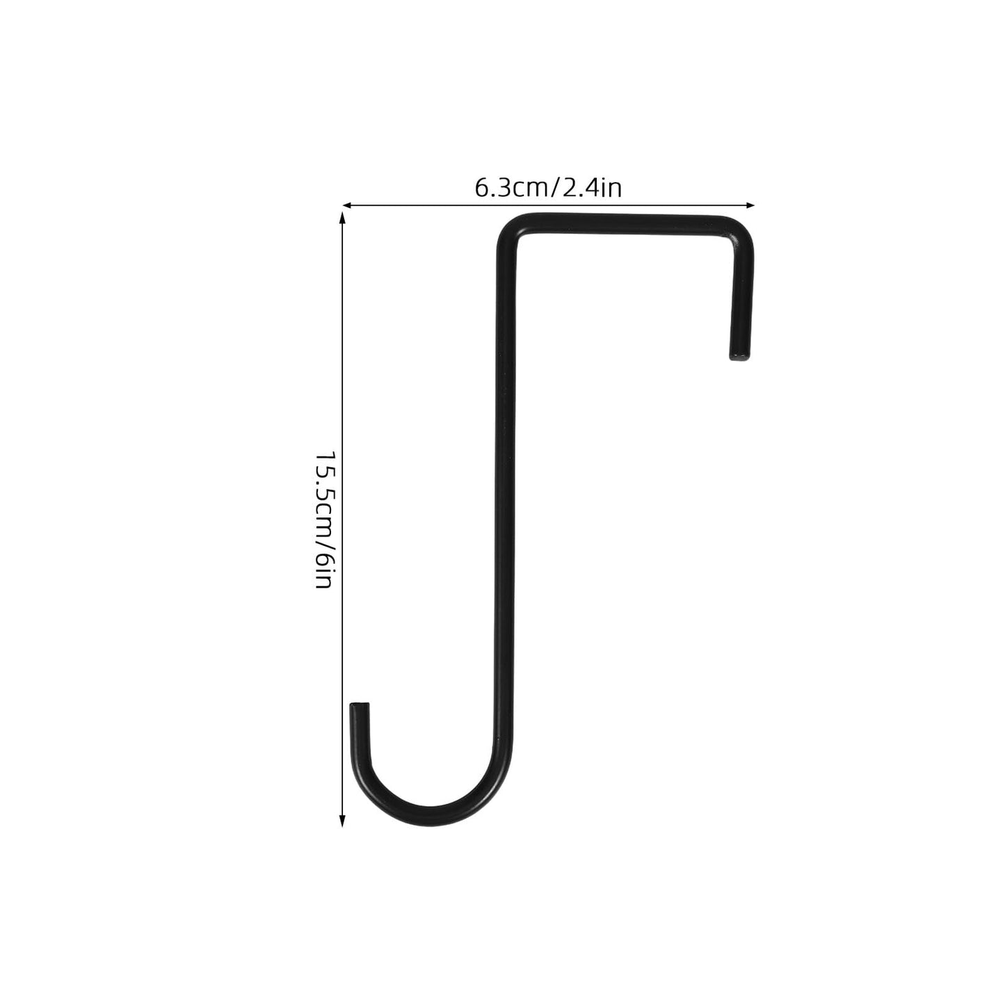 Healvian Wrought Iron Wall Plant Hangers, 6-Pack - 16 Inch Heavy Duty Decorative Brackets for Hanging Flower Pots, Balcony Garden, Indoor/Outdoor Decor, Bird Feeders & Lanterns (Black)