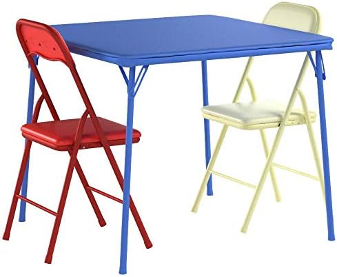 Flash Furniture Mindy Kids 3-Piece Folding Square Table and Chairs Set