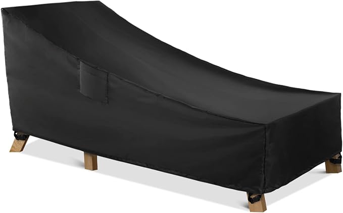 WLEAFJ Patio Chaise Lounge Cover Waterproof, Heavy Duty Outdoor Lounge Chair