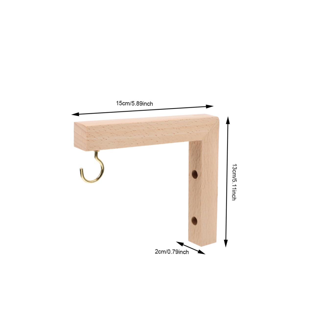 Abaodam 2Pcs Wall Mounted Hooks Sturdy Wooden Plant Hanger Bracket for Hanging Baskets Bird Feeders Lanterns Wind Chimes and Design for Use