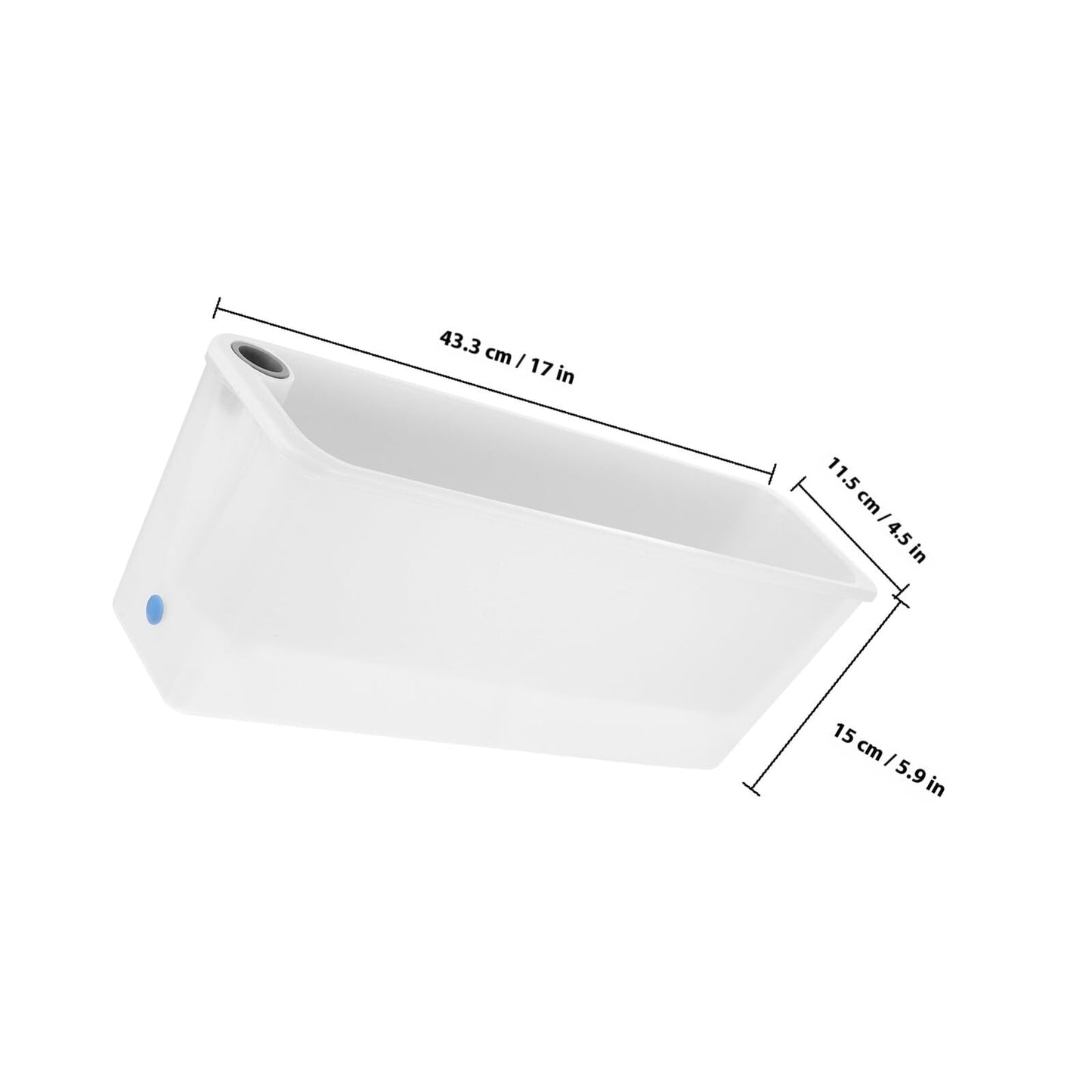 BESTonZON Rectangular Herb Planter Box with Water Reservoir for Balcony and Windowsill, Plastic Window Planter for Indoor and Outdoor Gardening, Narrow Long Trough Container,