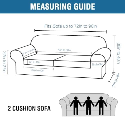 H.VERSAILTEX Real Velvet Plush 3 Piece Stretch Sofa Covers Couch Covers