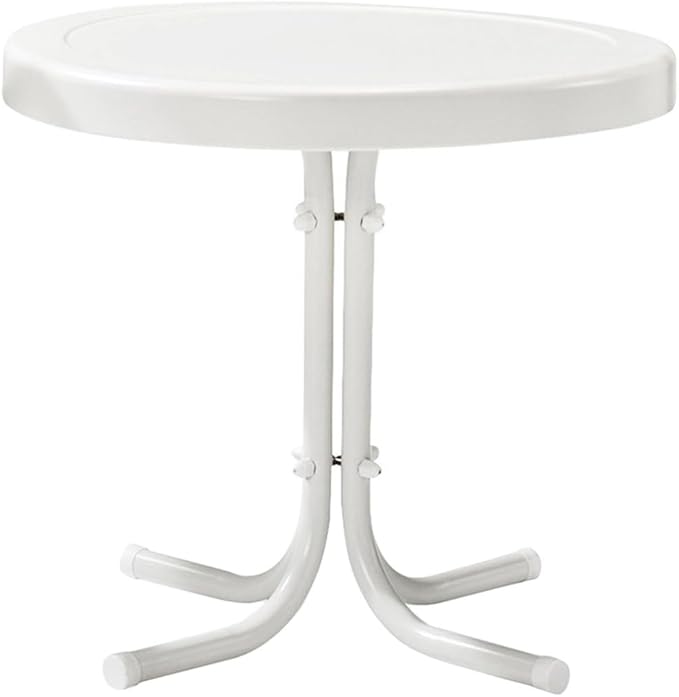 Crosley Furniture Griffith Weather Resistant Retro Metal Outdoor Side Table