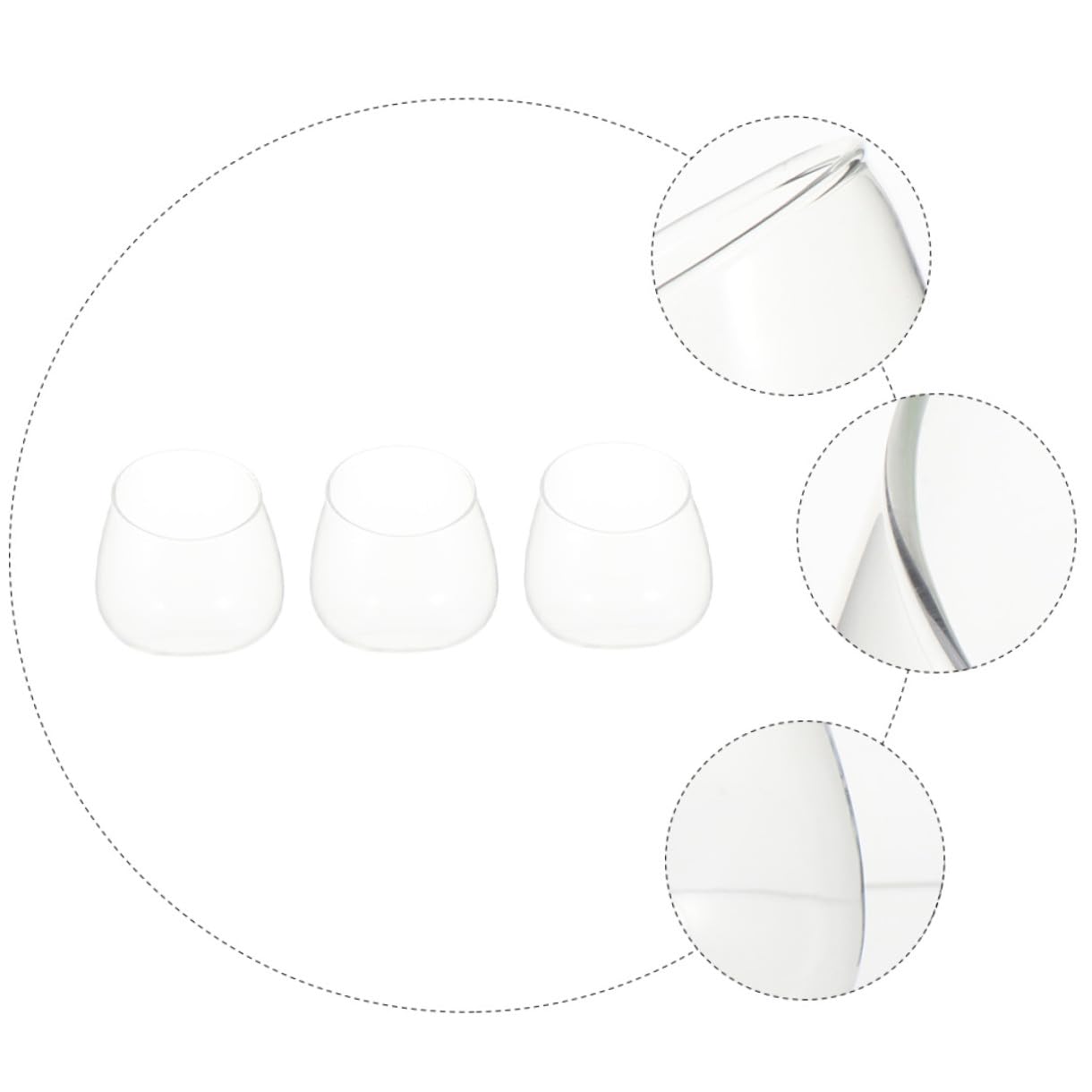 NUSITOU 3pcs Slant Cut Glass Ecological Bottles for Succulents Micro Landscape Terrarium Tabletop Decoration Glass Plant Ornaments for Home and Office