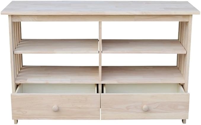 IC International Concepts, Mission Entertainment/TV Stand, Solid Real Wood