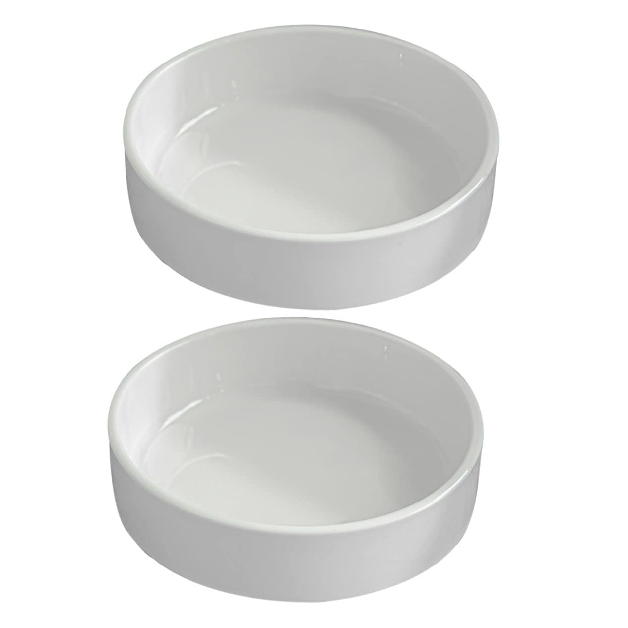 OFFSCH Ceramic Plant Tray for Brazilian Wood Pot 2Pcs - Decorative Saucer for Home and Office Easy to Clean Prevents Water Spillage