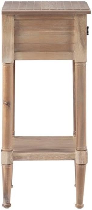 Linon Styers Wood Accent Starfish Coastal Side Table in Natural