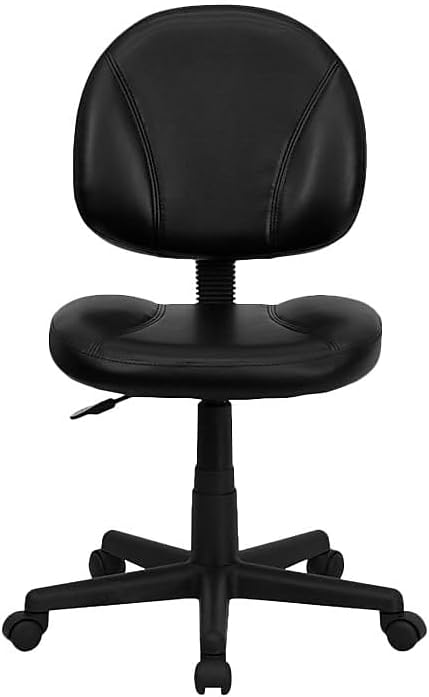 Flash Furniture Ronald Mid-Back Black LeatherSoft Swivel Ergonomic Task Office