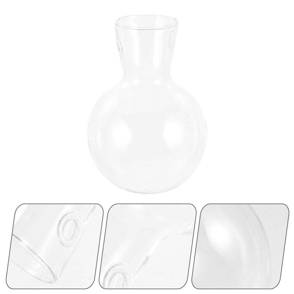 Toddmomy Hydroponic Glass Planters 2-Pack Clear Bulb Vase Accessories for Indoor Plant Propagation Table Centerpiece Home Decor Terrarium Display 3.93X2.75X2.75In