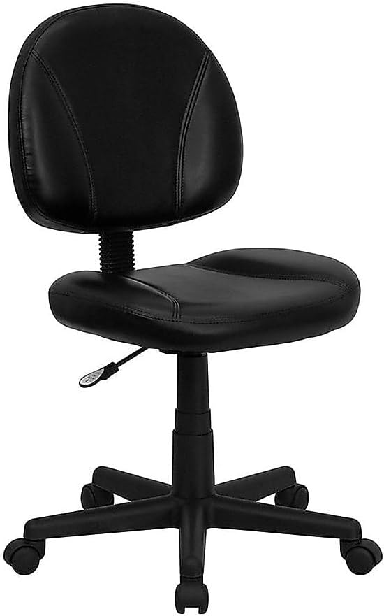 Flash Furniture Ronald Mid-Back Black LeatherSoft Swivel Ergonomic Task Office