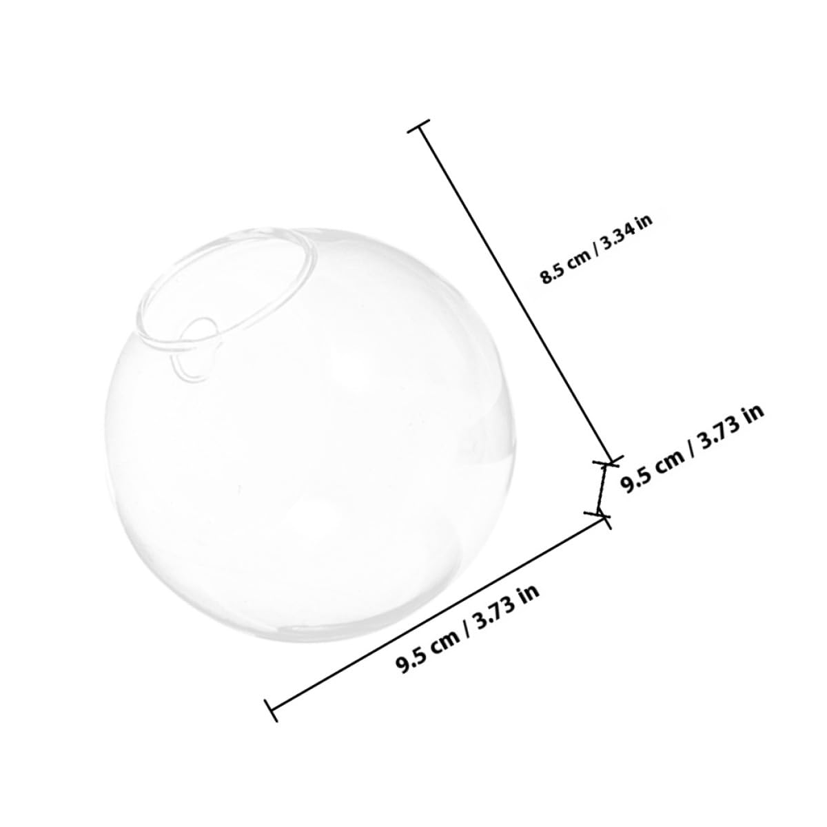 SOLUSTRE Hanging Hydroponic Vase Wall Planter 4pcs Glass Terrariums with Crystal Clay Nail Set Small 10cm Glass Bottles for Indoor Plant Propagation Home Décor