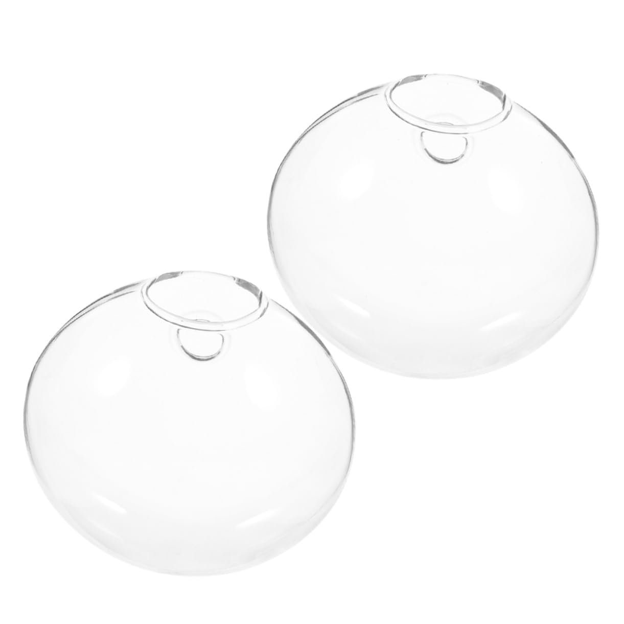 Mobestech 2pcs Glass Flower Vase Wall Mount Hydroponic Wall Plant Terrarium Decorative Hanging for Indoor Plants