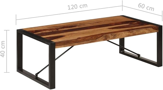 Coffee Table 47.2"x23.6"x15.7" Solid Sheesham Wood, End Tables, Living Table