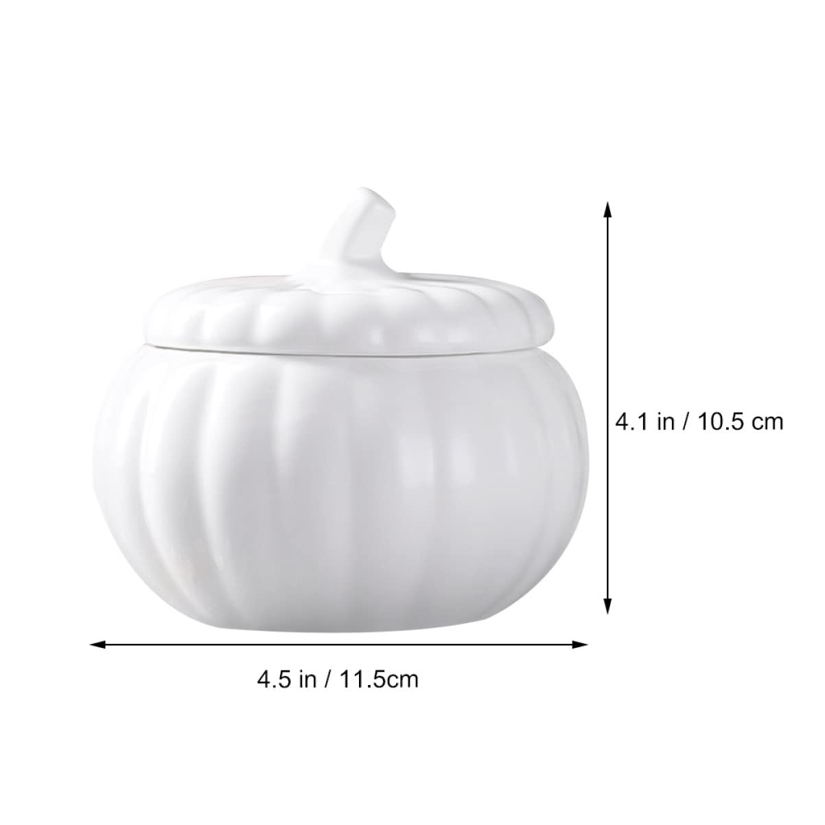 BESTonZON Ceramic Pumpkin Soup Bowl with Lid 4.13 Inch Covered Stew Soup Bowl Porcelain Serving Dish for Pumpkin Desserts and Stews Kitchen Dinnerware