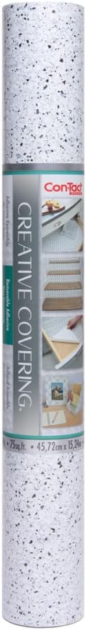 Con-Tact Brand Creative Covering, Self-Adhesive Shelf Liner, Granite Black and