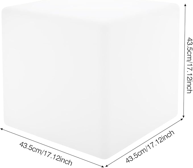 Rechargeable LED Cube Chair, 16 Colors Remote Conctrol Glow Furniture Stool