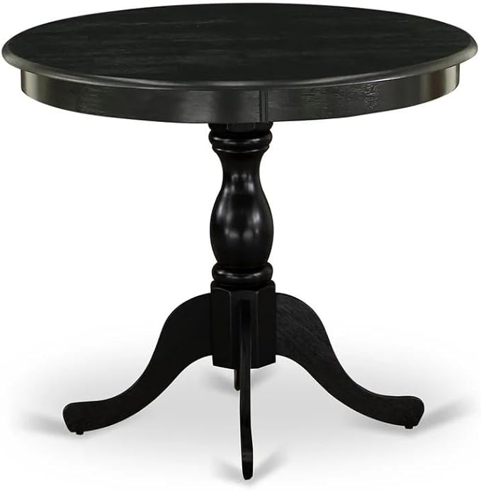 East West Furniture ANVA5-BLK-W 5 Piece Modern Dining Table Set Includes a