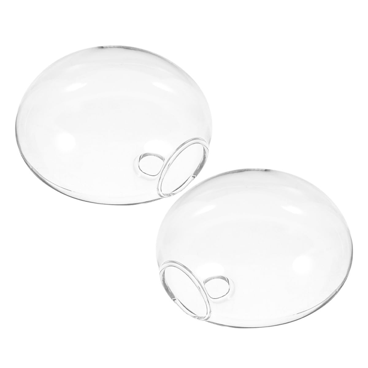 SEWACC 2pcs Glass Wall Hanging Flower Vase for Plants, Hydroponic Decorative Container, Indoor Wall-Mounted Terrarium Vase for Home and Office Décor