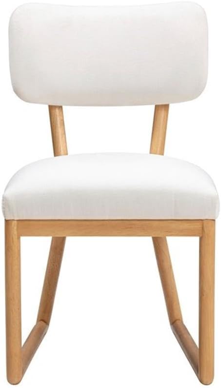 Pemberly Row Contemporary Dining Chair, Cream Recycled Fabric Upholstery