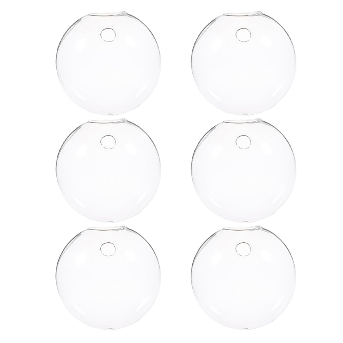 Ipetboom 6pcs Wall Hanging Hydroponic Glass Vases Small Plant Terrariums Indoor Decorative Glass Flower Pots for Home Décor