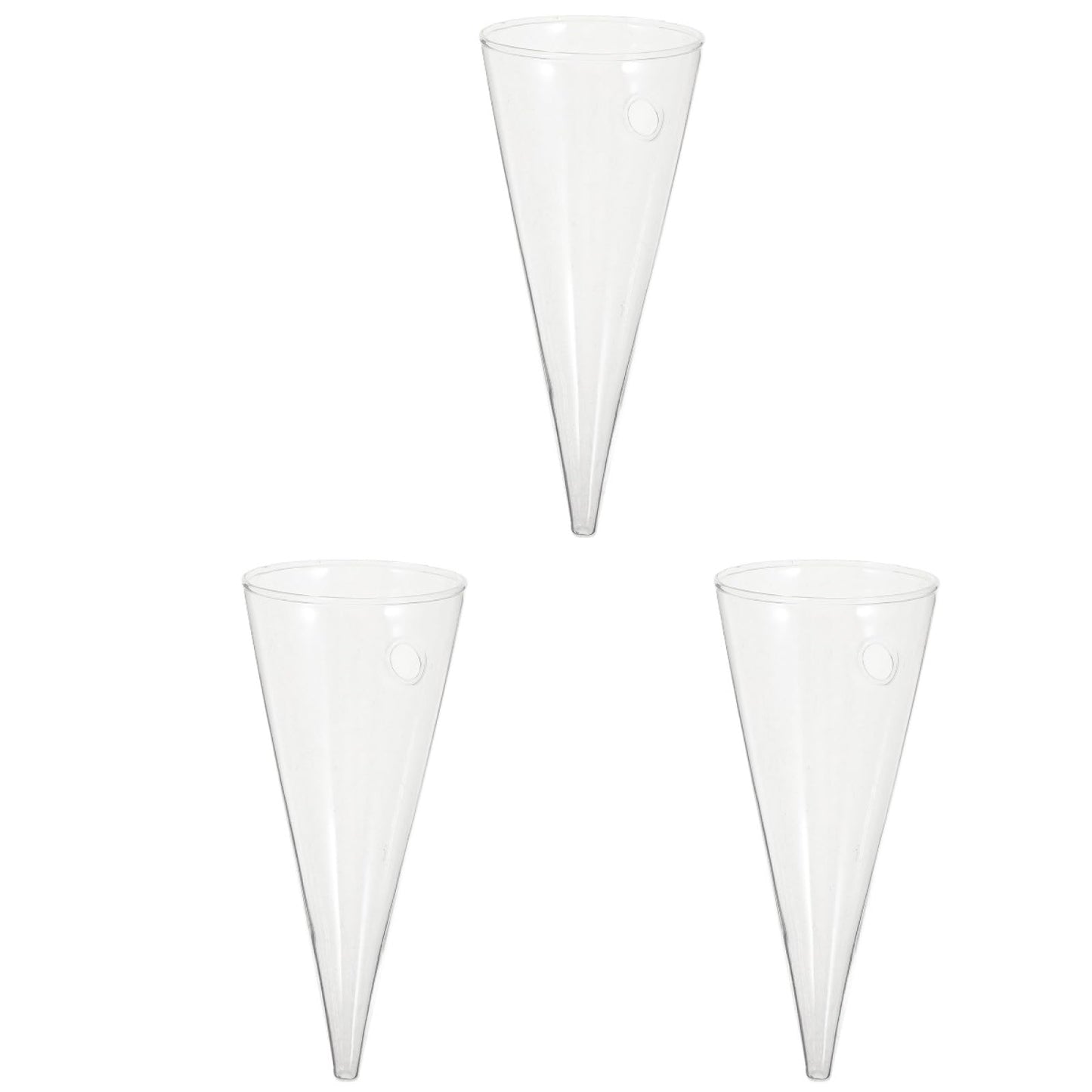 Homoyoyo Clear Glass Cone Vase - Wall-Mounted Terrarium Planter for Stylish Plant Displays for Flower Arrangements and Home Decor Unique Circular Design for Indoor Gardens