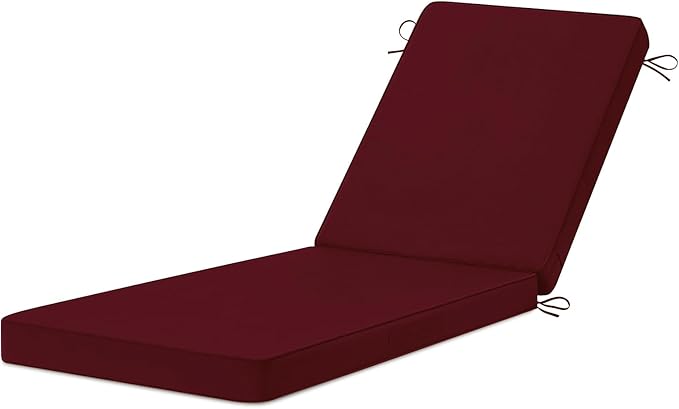 Chaise Lounge Cushions Outdoor, 4 Adjustable Ties Lounge Chair Cushions