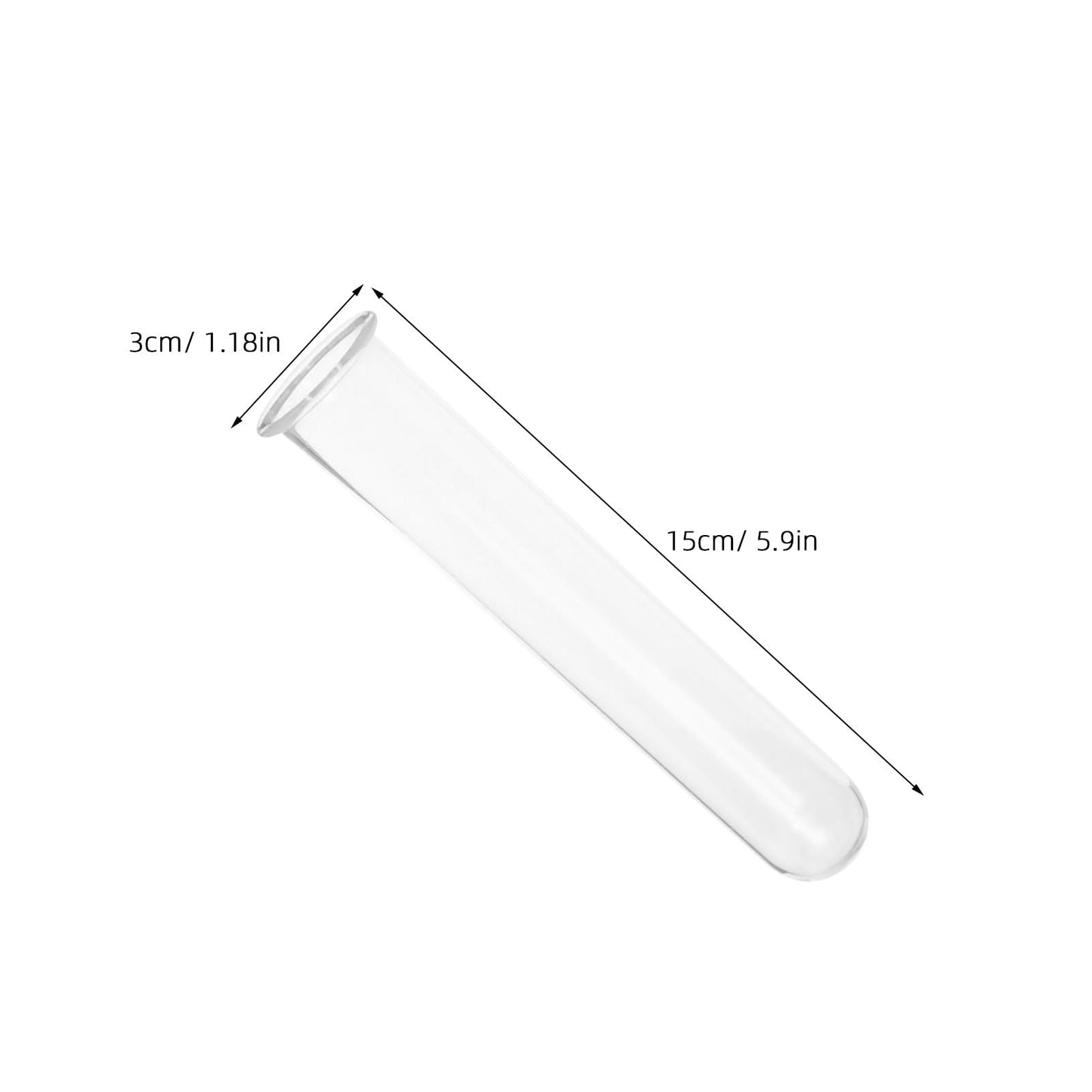 Yardwe 5pcs Hydroponic Glass Propagation Tubes Small Floral Test Tube Vases 2.5x3x15cm Glass Hanging Containers for Small Terrarium Plants Home Décor