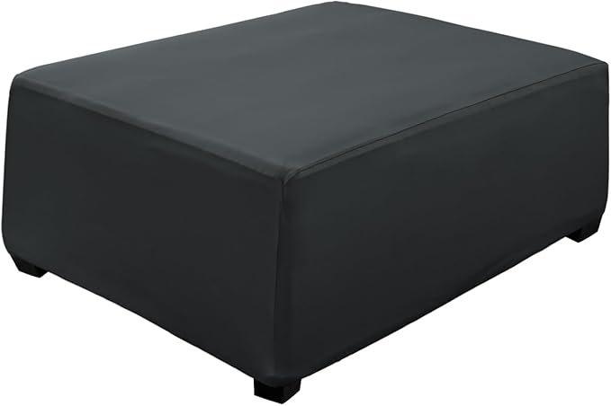 Super Stretch Ottoman Cover- Soft Form Fit Ottoman Cover Rectangular Ottoman