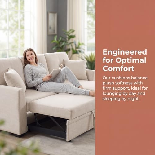 Convertible Sofa Bed, L Shape Sleeper Sofa
