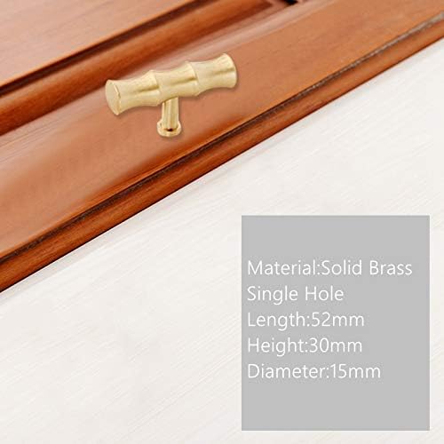 Bamboo Brass Kitchen Cabinet Knobs Gold Drawer Dresser Pulls Tbar Furniture