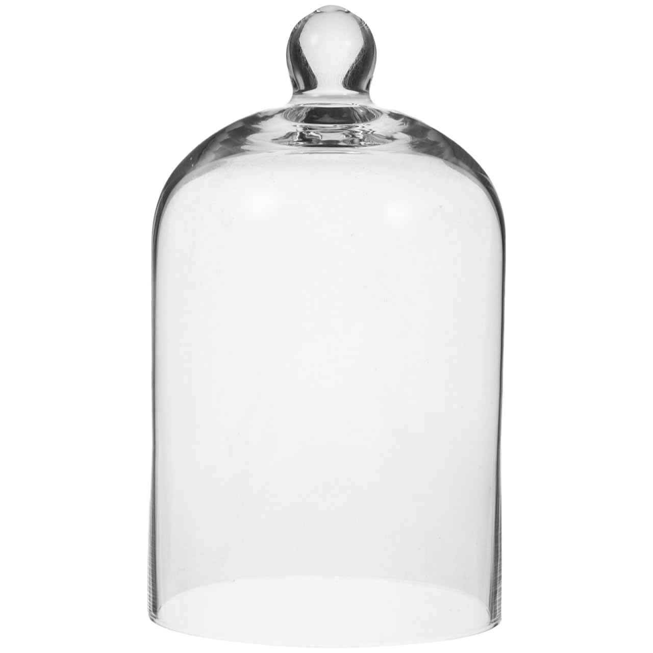 DEARMAMY Clear Glass Dome Cloche with Base Bell Jar Display Dome Office Home Decoration for Plants Succulents Fairy Lights Photos Medals Decorative Fill Collectibles